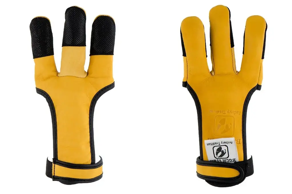 BUCK TRAIL-GUANTE TRADICIONAL AMARILLO CON YEMAS DE SILICONA 