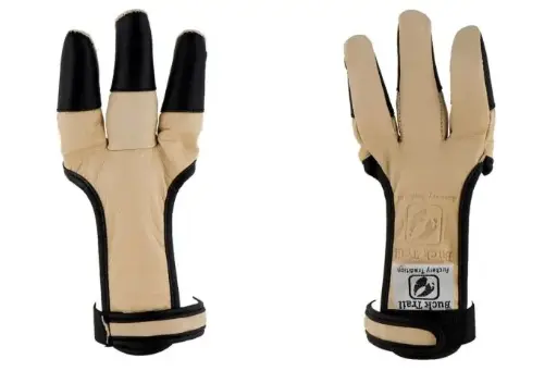 BUCK TRAIL-GUANTE TRADICIONAL AMARILLO CON YEMAS DE CUERO 